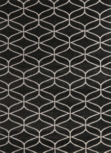 Black White modern design rug