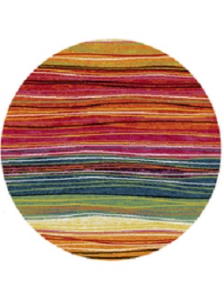 multi color circular rug
