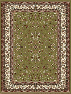 Green White Traditional Rug