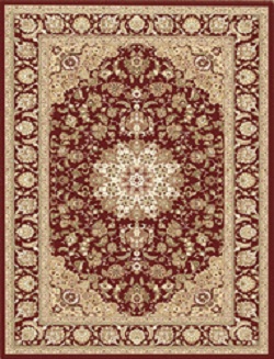 Traditional Iranian Design Red Rug