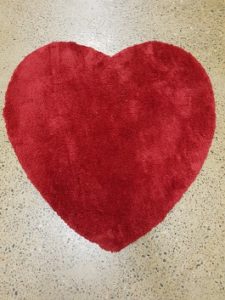 Love Heart shape rug