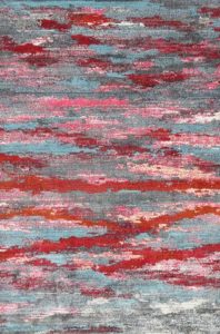 Silk effect sheen colorful rug