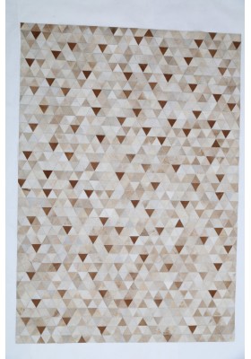 Neutral Color triangle cowhide rug