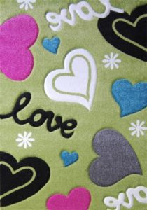Children Love heart rug