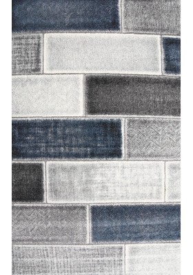Grey Black modern rug