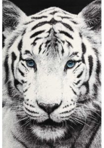 White Tiger Rug 3D Look